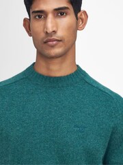 Barbour® Teal Green Grangetown Crew Neck Sweater - Image 4 of 6