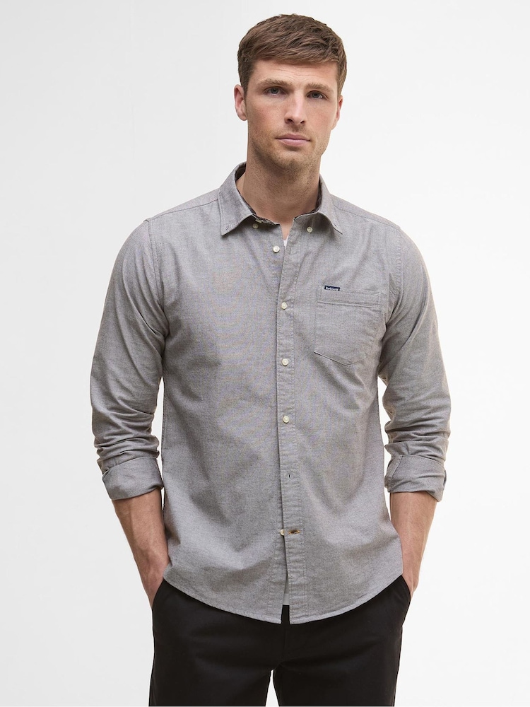 Barbour® Grey Marsden Tailored Oxford Shirt - Image 1 of 5