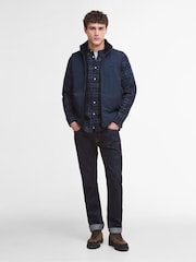 Barbour® Blue Reversible Fleece Gilet - Image 3 of 8