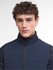 Barbour® Blue Reversible Fleece Gilet - Image 6 of 8