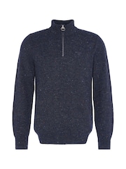 Barbour® Navy Tainsbury Half Zip Sweater - Image 6 of 7