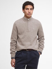 Barbour® Natural Tainsbury Half Zip Sweater - Image 1 of 7