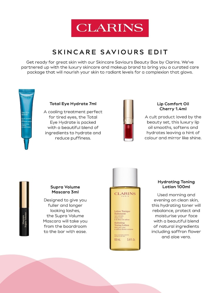 Clarins Skincare Saviours Edit Beauty Box (Worth £145) - Image 2 of 3