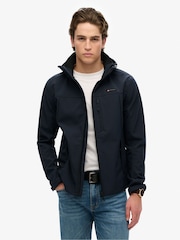 Superdry Blue Hooded Soft Shell Trekker Jacket - Image 1 of 5