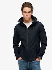 Superdry Blue Hooded Soft Shell Trekker Jacket - Image 5 of 5