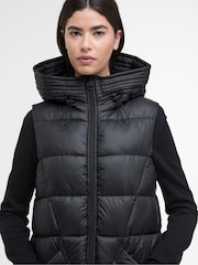 Barbour® International Black Cecilla Puffer Gilet - Image 4 of 7