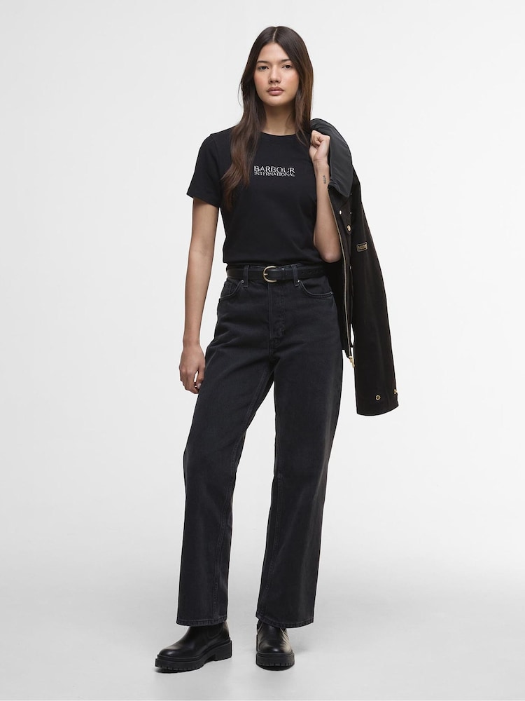 Barbour® International Harley Black T-Shirt - Image 2 of 6 Barbour® International Harley Black T-Shirt - Image 2 of 6