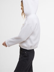 Barbour® International White Fleece Hoodie - Image 4 of 7