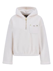 Barbour® International White Fleece Hoodie - Image 7 of 7