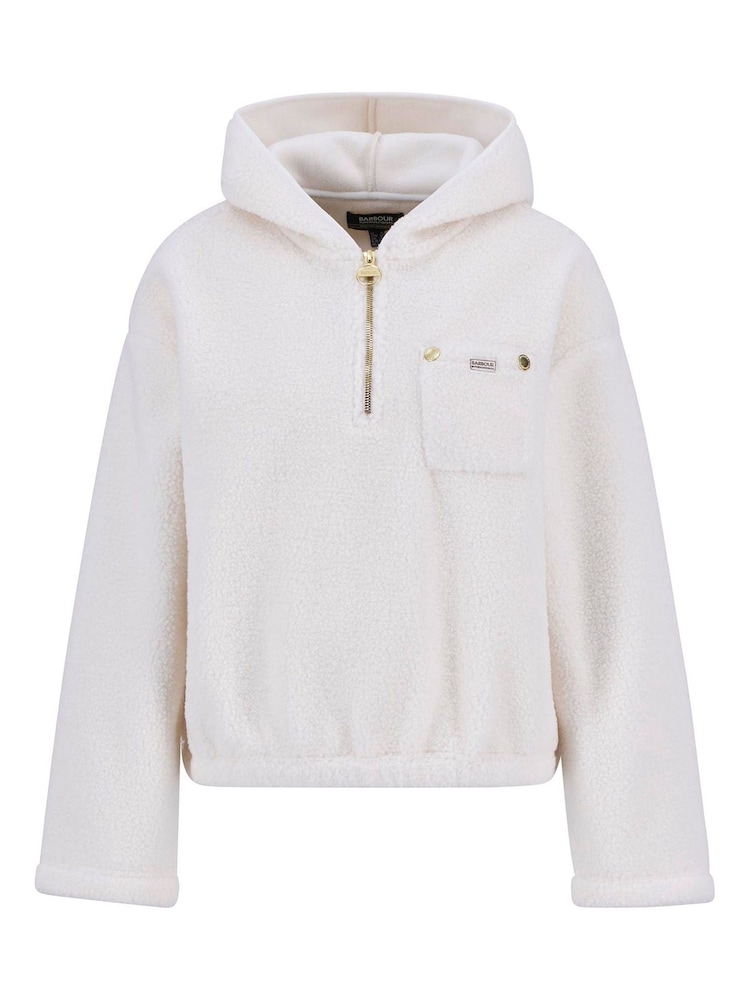 Barbour® International White Fleece Hoodie - Image 7 of 7 Barbour® International White Fleece Hoodie - Image 7 of 7