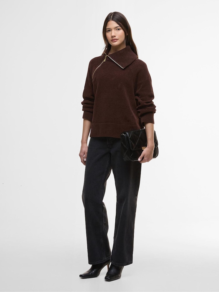 Barbour® International Brown Knitted Jumper - Image 2 of 7