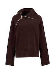Barbour® International Brown Knitted Jumper - Image 6 of 7