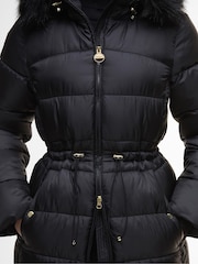 Barbour® International Black Anastasia Puffer Coat - Image 6 of 8