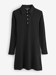Barbour® International Chloe Ribbed Mini Black Dress - Image 7 of 8