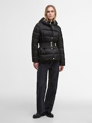 Barbour® International Black Short Track Line Puffer Jacket - Image 3 of 10