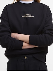 Barbour® International Black Kaia Sweatshirt - Image 4 of 7