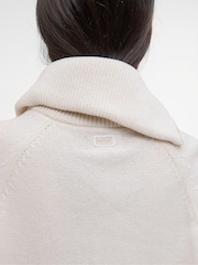 Barbour® International Cream Knitted Jumper - Image 4 of 7