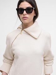 Barbour® International Cream Knitted Jumper - Image 5 of 7