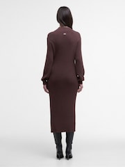 Barbour® International Brown Kaia Knitted Midi Dress - Image 3 of 7