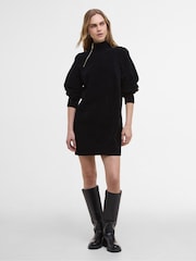 Barbour® International Black Saskia Knitted Mini Dress - Image 2 of 8