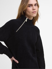 Barbour® International Black Saskia Knitted Mini Dress - Image 6 of 8