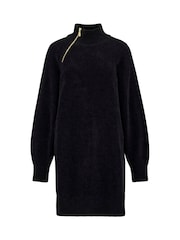 Barbour® International Black Saskia Knitted Mini Dress - Image 7 of 8