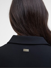 Barbour® International Chloe Ribbed Black Top - Image 5 of 7