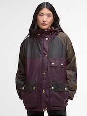 Barbour® Purple Keeley Wax Jacket - Image 1 of 7