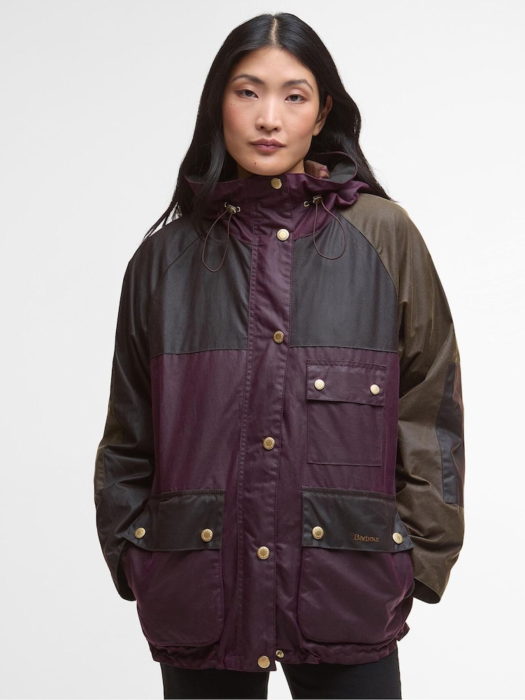 Barbour® Purple Keeley Wax Jacket - Image 1 of 7