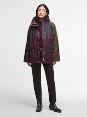 Barbour® Purple Keeley Wax Jacket - Image 2 of 7