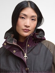Barbour® Purple Keeley Wax Jacket - Image 4 of 7