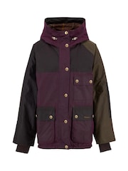 Barbour® Purple Keeley Wax Jacket - Image 6 of 7