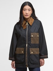 Barbour® Black Luella Wax Jacket - Image 1 of 7