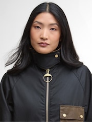 Barbour® Black Luella Wax Jacket - Image 4 of 7