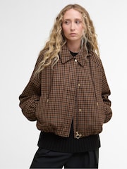 Barbour® Brown Audrey Showerproof Jacket - Image 1 of 8