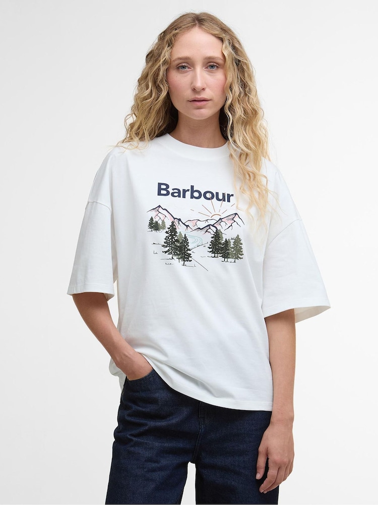 Barbour® White Harper T-Shirt - Image 1 of 6
