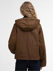 Barbour® Brown Myra Wax Duffle Coat - Image 3 of 8
