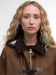 Barbour® Brown Myra Wax Duffle Coat - Image 5 of 8