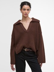 Barbour® Brown Robyn Knitted Jumper - Image 1 of 8