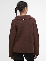 Barbour® Brown Robyn Knitted Jumper - Image 2 of 8