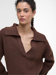 Barbour® Brown Robyn Knitted Jumper - Image 4 of 8