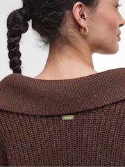 Barbour® Brown Robyn Knitted Jumper - Image 6 of 8