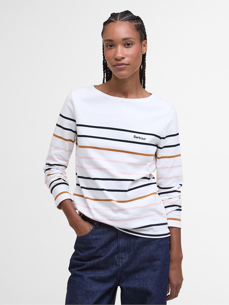 Barbour® White/Black Hawkins Top - Image 1 of 7 Barbour® White/Black Hawkins Top - Image 1 of 7