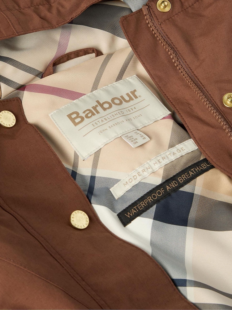 Barbour® Brown Sidney Waterproof Parka Jacket - Image 8 of 8