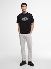Barbour® International Topher Motorbike Black T-Shirt - Image 3 of 6