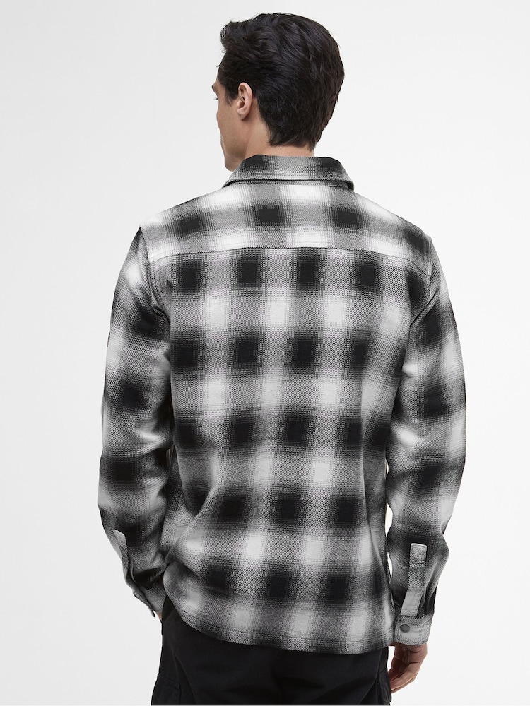 Barbour® International Black Carlisle Ombre Overshirt - Image 2 of 7