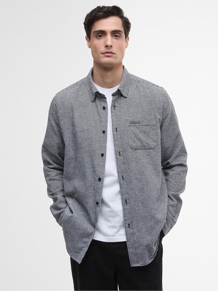 Barbour® International Grey Watson Houndstooth Shirt - Image 1 of 7