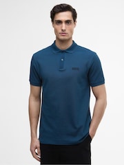 Barbour® International Blue Cotton Essential Polo Shirt - Image 1 of 7