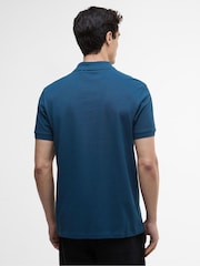Barbour® International Blue Cotton Essential Polo Shirt - Image 2 of 7