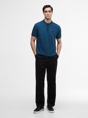 Barbour® International Blue Cotton Essential Polo Shirt - Image 5 of 7
